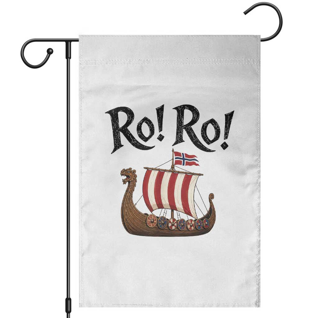 Funny Norwegian Viking Longship Ro Ro Garden Flag Retro Norge Norway Flag Football Fans
