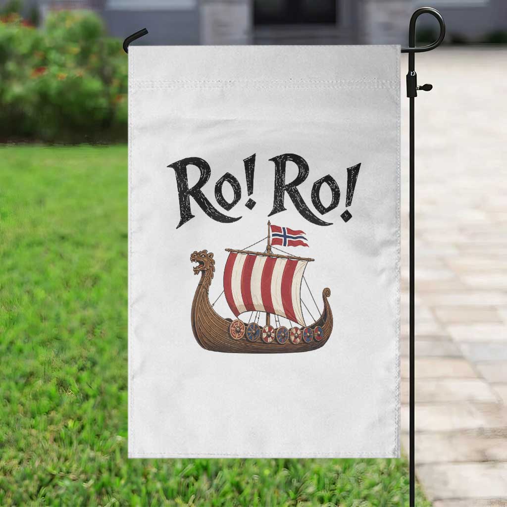 Funny Norwegian Viking Longship Ro Ro Garden Flag Retro Norge Norway Flag Football Fans