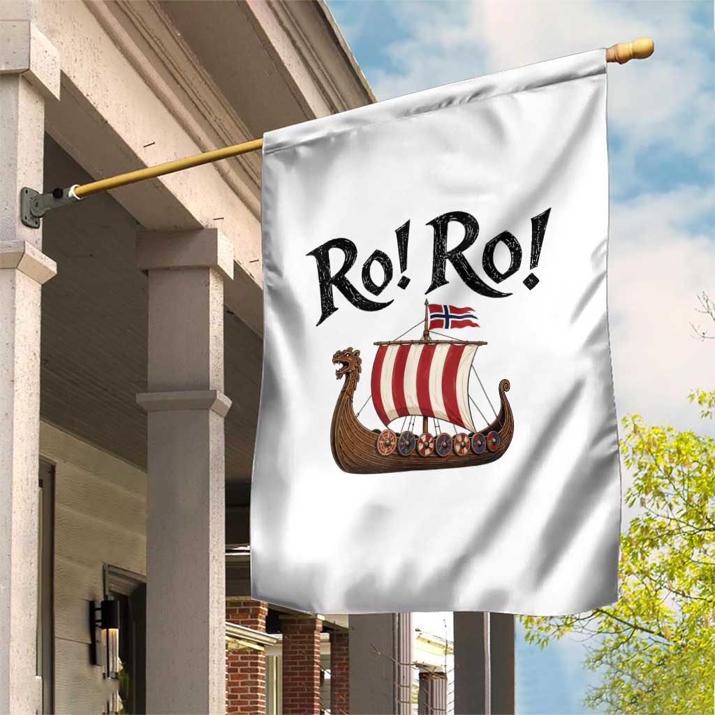 Funny Norwegian Viking Longship Ro Ro Garden Flag Retro Norge Norway Flag Football Fans