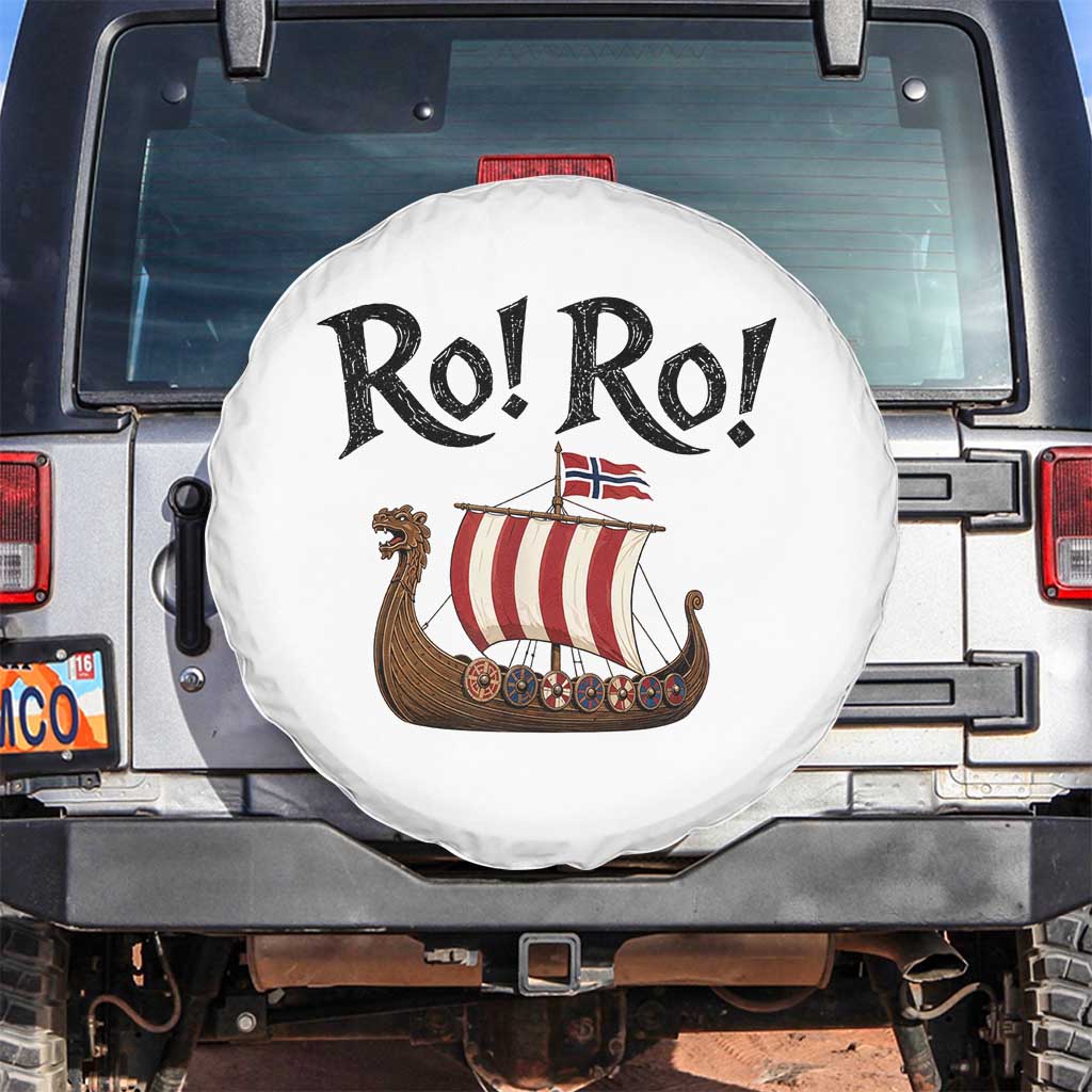 Funny Norwegian Viking Longship Ro Ro Spare Tire Cover Retro Norge Norway Flag Football Fans