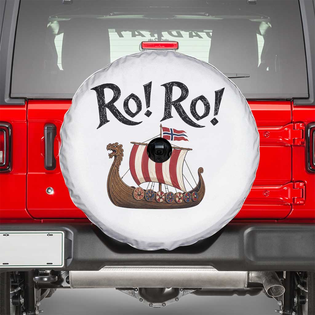 Funny Norwegian Viking Longship Ro Ro Spare Tire Cover Retro Norge Norway Flag Football Fans
