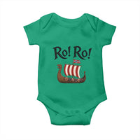 Funny Norwegian Viking Longship Ro Ro Baby Onesie Retro Norge Norway Flag Football Fans