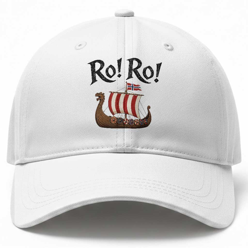 Funny Norwegian Viking Longship Ro Ro Baseball Cap Retro Norge Norway Flag Football Fans