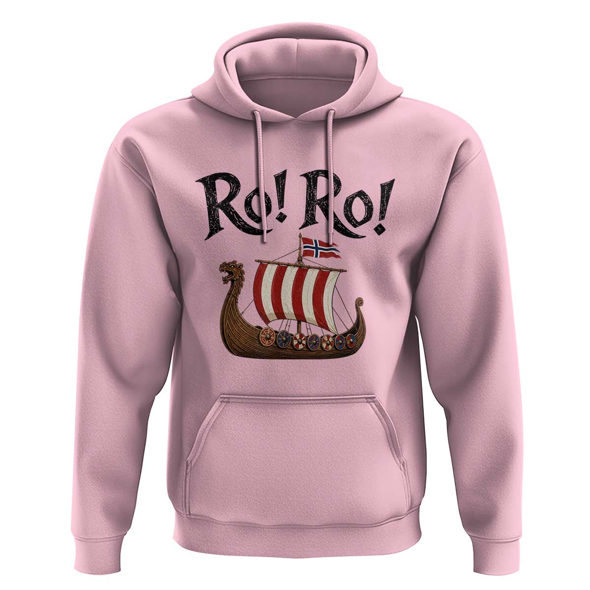 Funny Norwegian Viking Longship Ro Ro Hoodie Retro Norge Norway Flag Football Fans