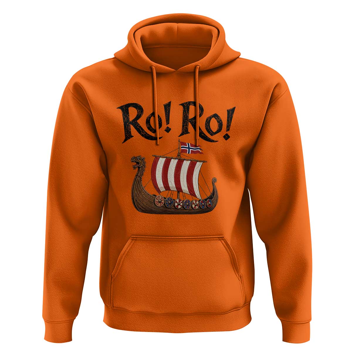 Funny Norwegian Viking Longship Ro Ro Hoodie Retro Norge Norway Flag Football Fans