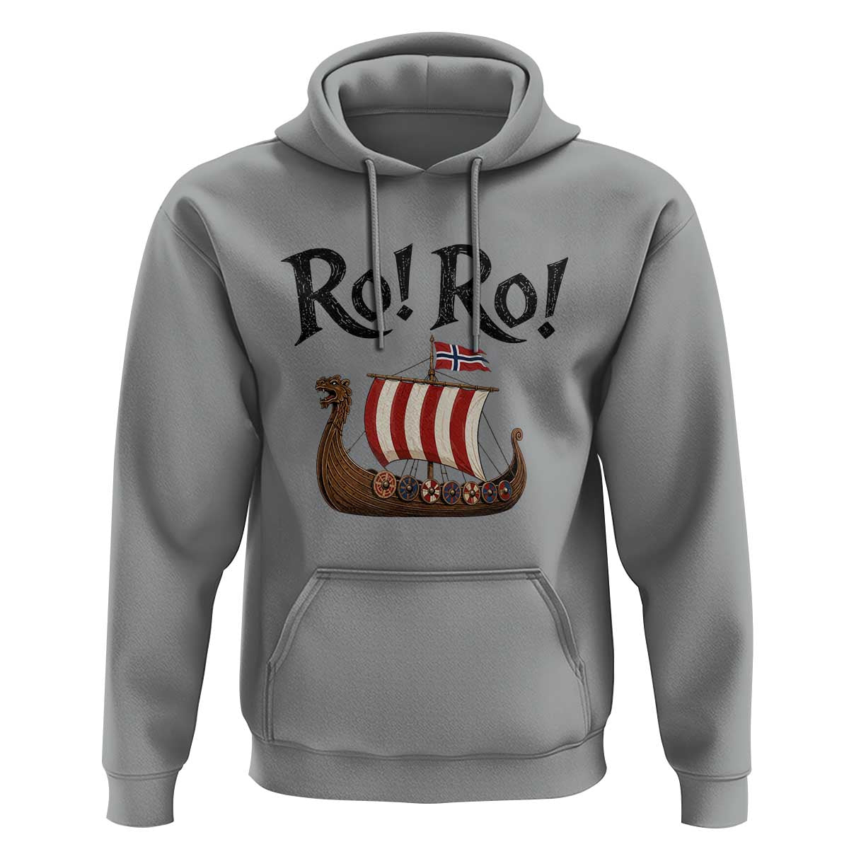 Funny Norwegian Viking Longship Ro Ro Hoodie Retro Norge Norway Flag Football Fans