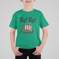 Funny Norwegian Viking Longship Ro Ro T Shirt For Kid Retro Norge Norway Flag Football Fans