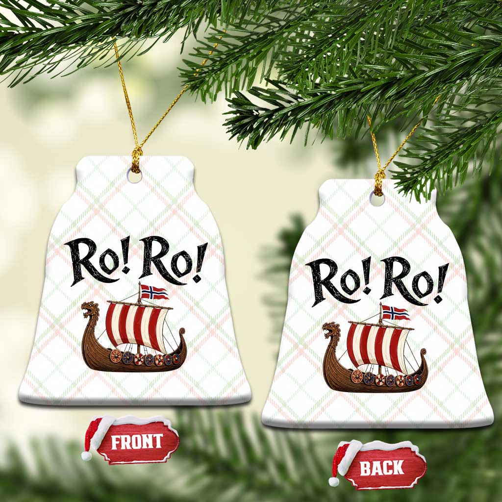 Funny Norwegian Viking Longship Ro Ro Ceramic Ornament Retro Norge Norway Flag Football Fans
