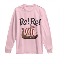 Funny Norwegian Viking Longship Ro Ro Long Sleeve Shirt Retro Norge Norway Flag Football Fans