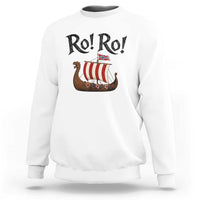 Funny Norwegian Viking Longship Ro Ro Sweatshirt Retro Norge Norway Flag Football Fans