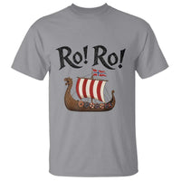 Funny Norwegian Viking Longship Ro Ro T Shirt Retro Norge Norway Flag Football Fans