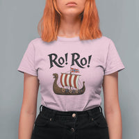 Funny Norwegian Viking Longship Ro Ro T Shirt For Women Retro Norge Norway Flag Football Fans