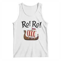 Funny Norwegian Viking Longship Ro Ro Tank Top Retro Norge Norway Flag Football Fans