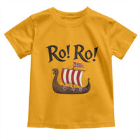 Funny Norwegian Viking Longship Ro Ro Toddler T Shirt Retro Norge Norway Flag Football Fans