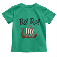 Funny Norwegian Viking Longship Ro Ro Toddler T Shirt Retro Norge Norway Flag Football Fans