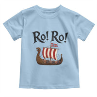 Funny Norwegian Viking Longship Ro Ro Toddler T Shirt Retro Norge Norway Flag Football Fans