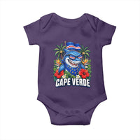 Cape Verde Cool Blue Shark Tropical Graphic Baby Onesie Cabo Verde Paradise Verdean Soccer Football Fans