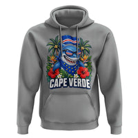 Cape Verde Cool Blue Shark Tropical Graphic Hoodie Cabo Verde Paradise Verdean Soccer Football Fans