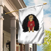 Funny Long Curly Hair Wig Soccer Cat Graphic Garden Flag Spain Espana Sports Fans Meme Spanish Pride