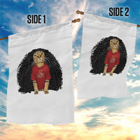 Funny Long Curly Hair Wig Soccer Cat Graphic Garden Flag Spain Espana Sports Fans Meme Spanish Pride