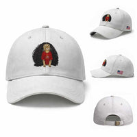 Funny Long Curly Hair Wig Soccer Cat Graphic Baseball Cap Spain Espana Sports Fans Meme Spanish Pride