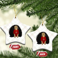 Funny Long Curly Hair Wig Soccer Cat Graphic Ceramic Ornament Spain Espana Sports Fans Meme Spanish Pride