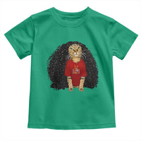 Funny Long Curly Hair Wig Soccer Cat Graphic Toddler T Shirt Spain Espana Sports Fans Meme Spanish Pride