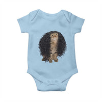 Funny Long Curly Hair Wig Cat Soccer Fans Baby Onesie Football Meme Sports Humor