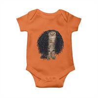 Funny Long Curly Hair Wig Cat Soccer Fans Baby Onesie Football Meme Sports Humor