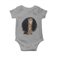 Funny Long Curly Hair Wig Cat Soccer Fans Baby Onesie Football Meme Sports Humor
