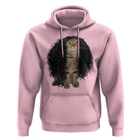 Funny Long Curly Hair Wig Cat Soccer Fans Hoodie Football Meme Sports Humor