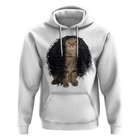 Funny Long Curly Hair Wig Cat Soccer Fans Hoodie Football Meme Sports Humor