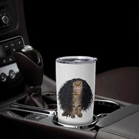 Funny Long Curly Hair Wig Cat Soccer Fans Tumbler Cup Football Meme Sports Humor