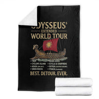 Odysseus Extended World Tour Throw Blanket Funny Greek Mythology Odyssey History Gift