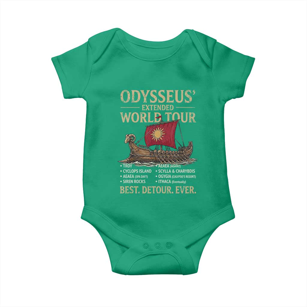 Odysseus Extended World Tour Baby Onesie Funny Greek Mythology Odyssey History Gift