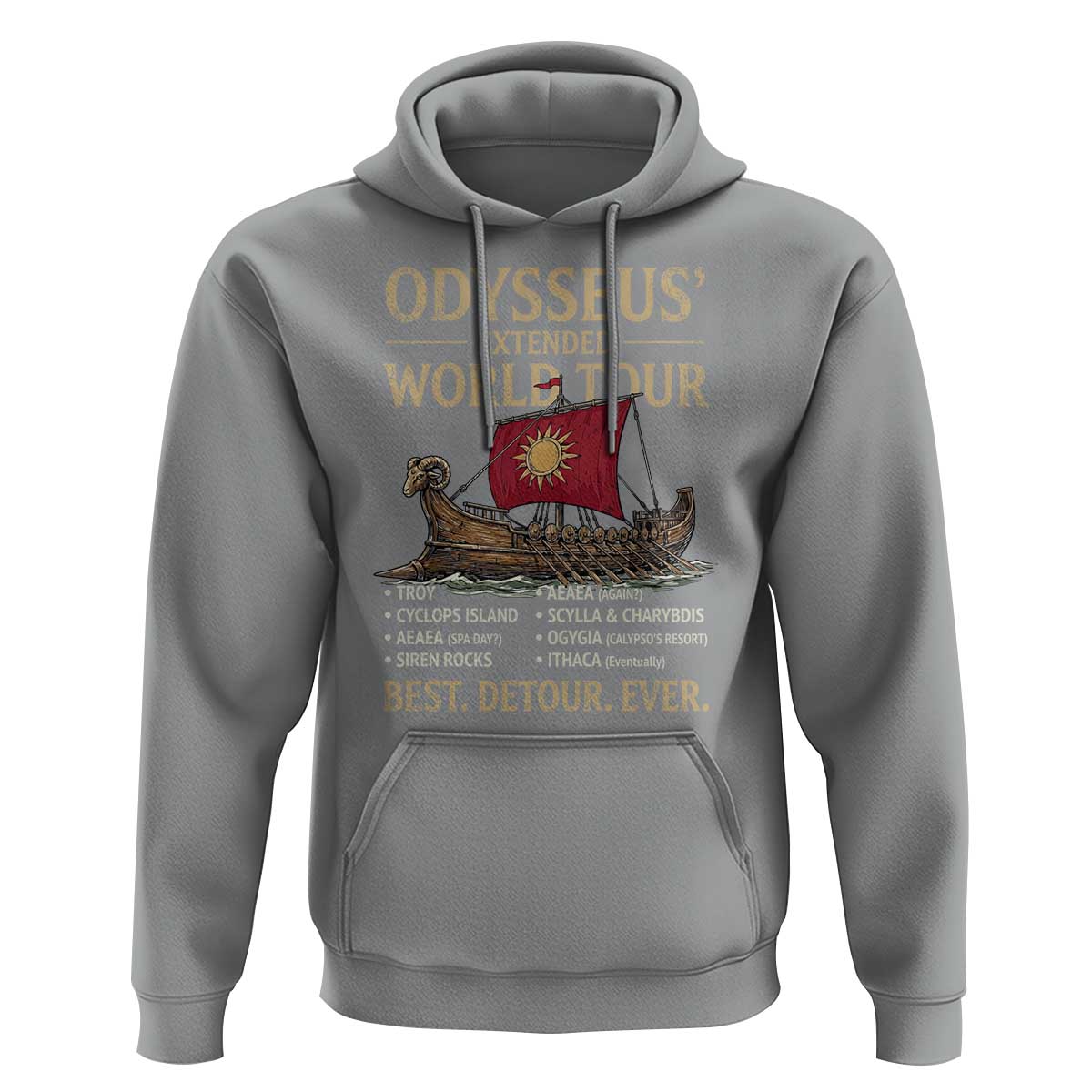 Odysseus Extended World Tour Hoodie Funny Greek Mythology Odyssey History Gift