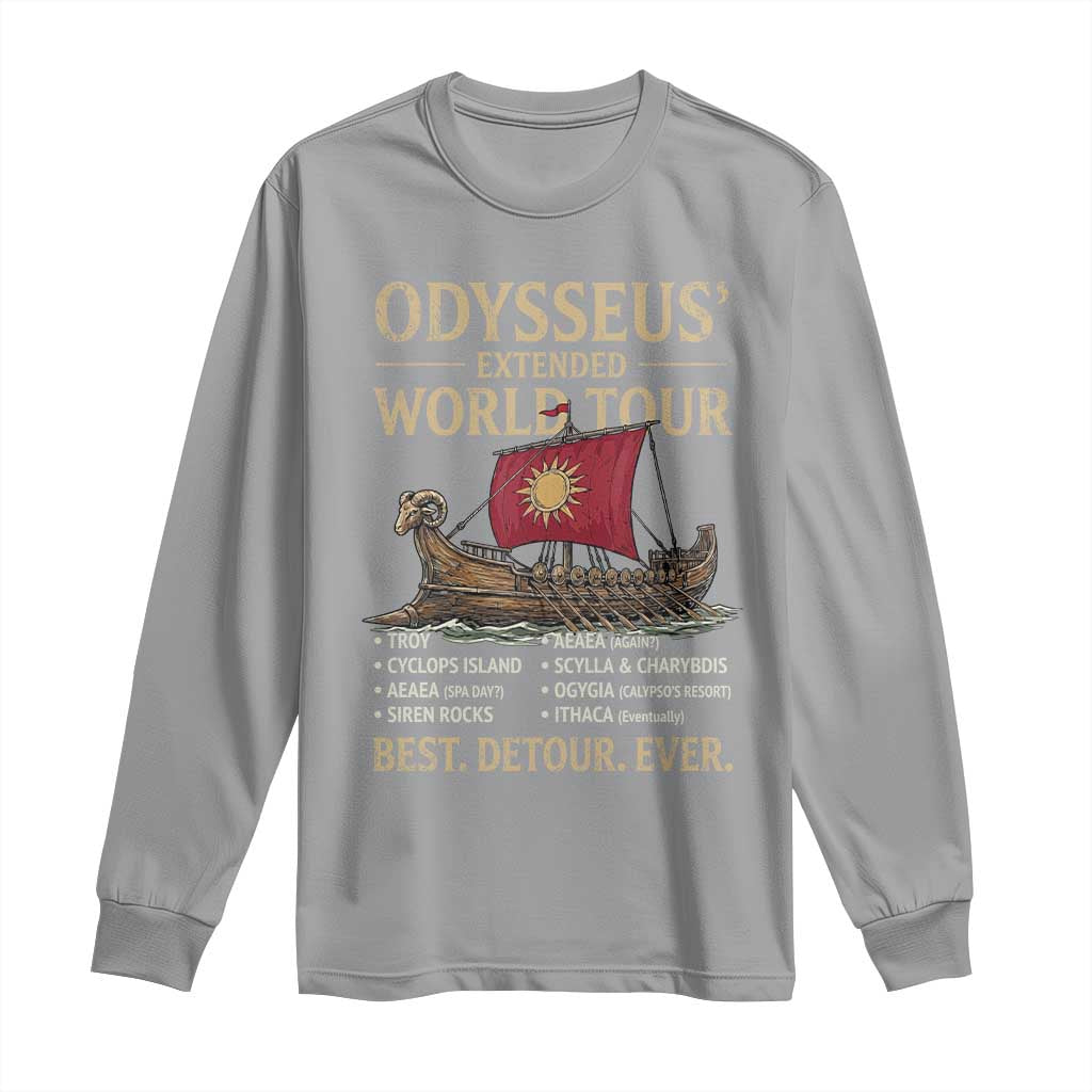 Odysseus Extended World Tour Long Sleeve Shirt Funny Greek Mythology Odyssey History Gift