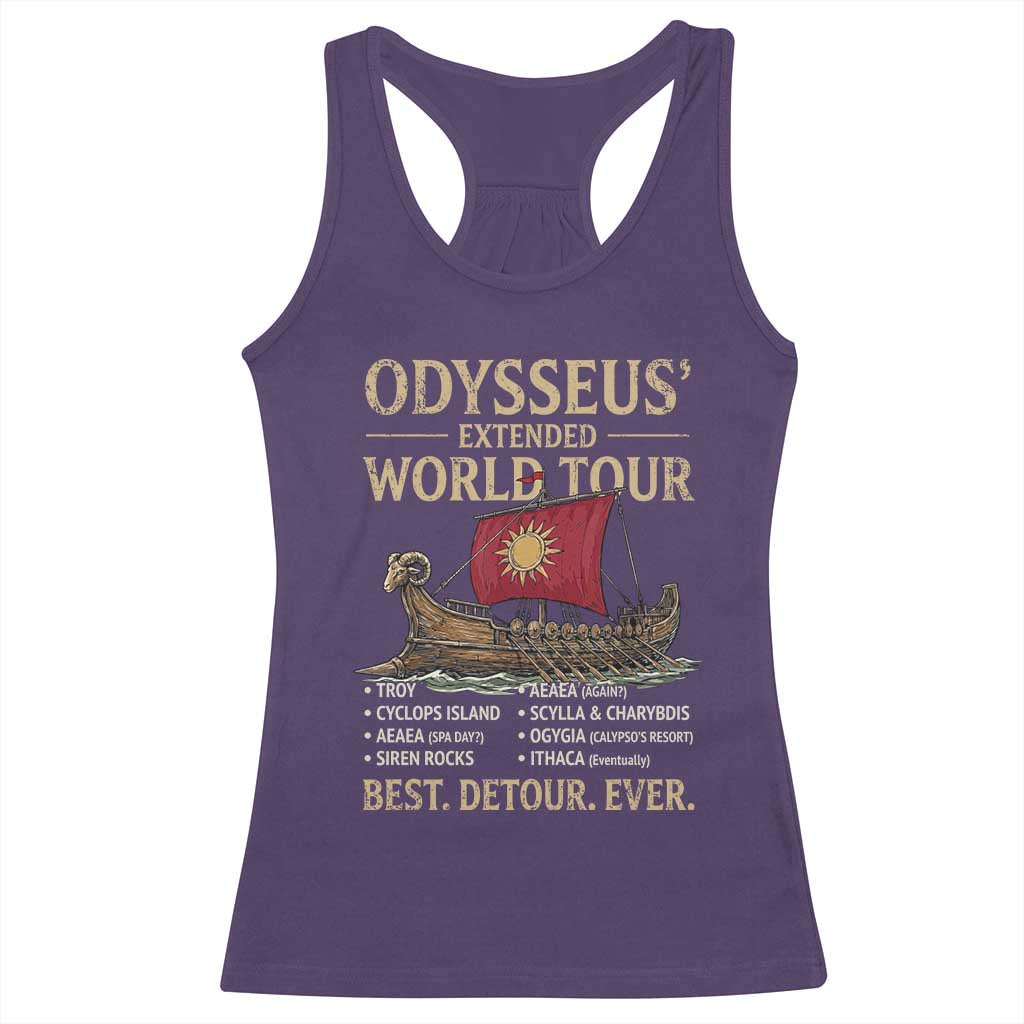 Odysseus Extended World Tour Racerback Tank Top Funny Greek Mythology Odyssey History Gift