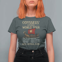 Odysseus Extended World Tour T Shirt For Women Funny Greek Mythology Odyssey History Gift