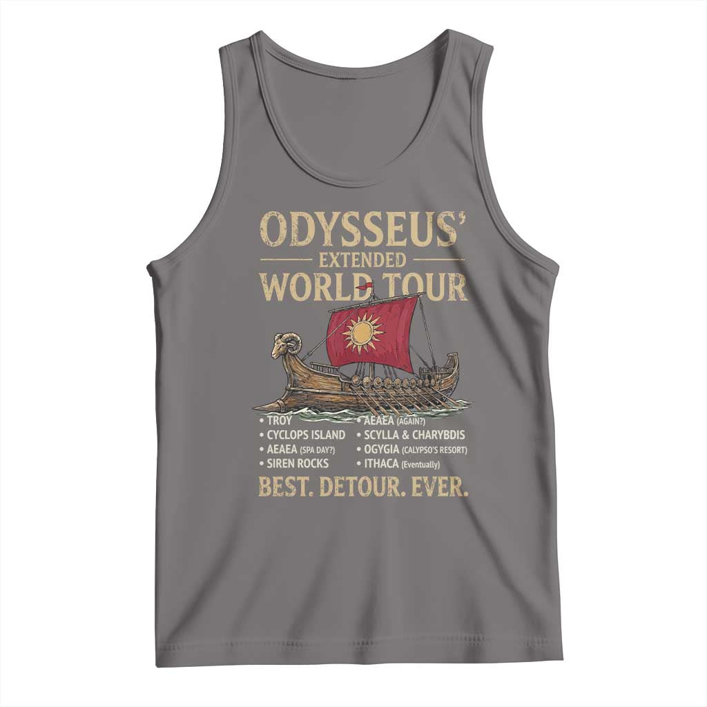 Odysseus Extended World Tour Tank Top Funny Greek Mythology Odyssey History Gift