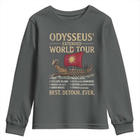 Odysseus Extended World Tour Youth Sweatshirt Funny Greek Mythology Odyssey History Gift