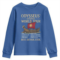 Odysseus Extended World Tour Youth Sweatshirt Funny Greek Mythology Odyssey History Gift
