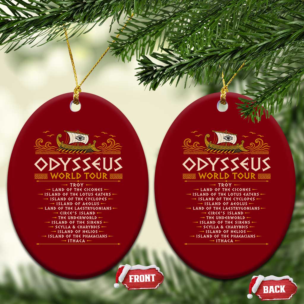Odysseus World Tour Epic Journey Ceramic Ornament Funny Greek Mythology Odyssey History Gift