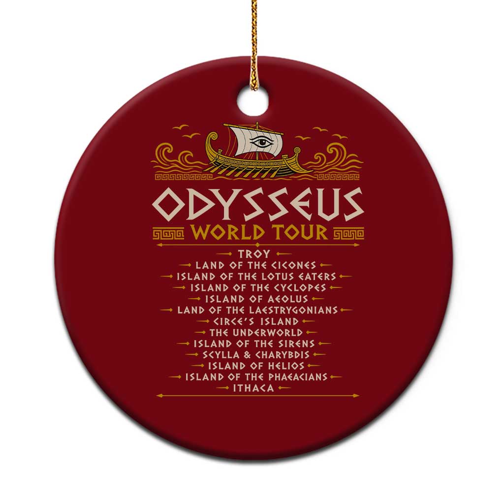 Odysseus World Tour Epic Journey Ceramic Ornament Funny Greek Mythology Odyssey History Gift