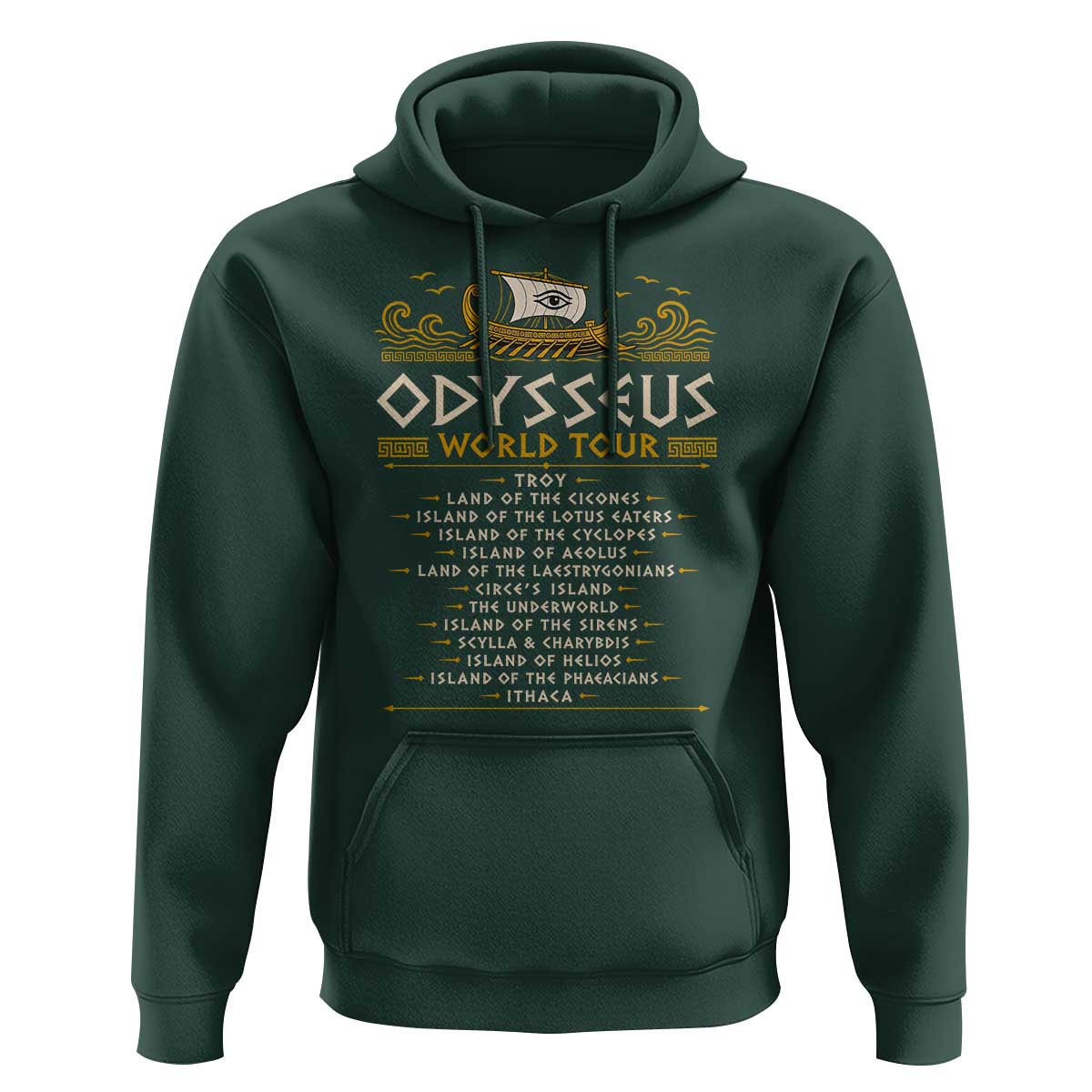 Odysseus World Tour Epic Journey Hoodie Funny Greek Mythology Odyssey History Gift