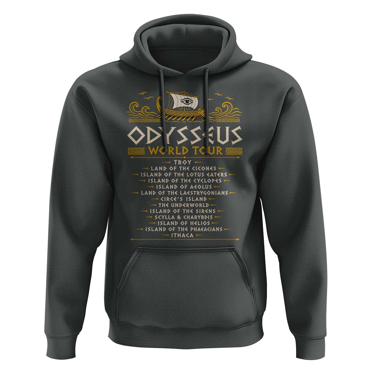 Odysseus World Tour Epic Journey Hoodie Funny Greek Mythology Odyssey History Gift