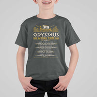 Odysseus World Tour Epic Journey T Shirt For Kid Funny Greek Mythology Odyssey History Gift
