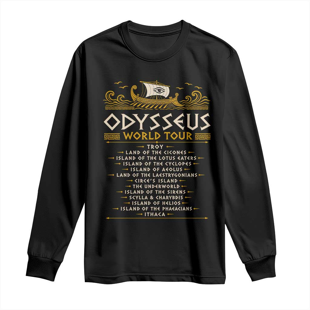 Odysseus World Tour Epic Journey Long Sleeve Shirt Funny Greek Mythology Odyssey History Gift