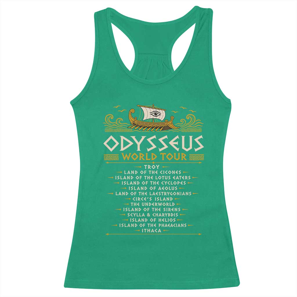 Odysseus World Tour Epic Journey Racerback Tank Top Funny Greek Mythology Odyssey History Gift