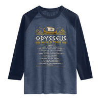 Odysseus World Tour Epic Journey Raglan Shirt Funny Greek Mythology Odyssey History Gift